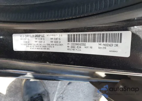 2014 Dodge Avenger Se из США, поврежденный, VIN 1C3CDZAB4EN233562